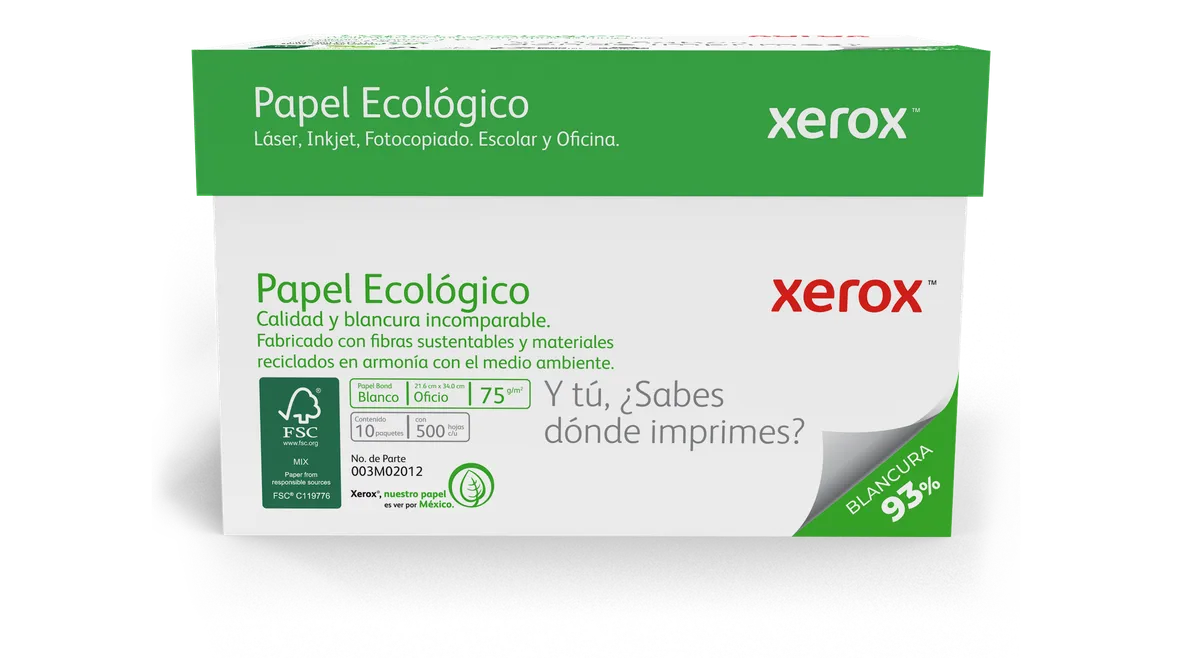 Papel Bond Ecológico Oficio XEROX Ecológico